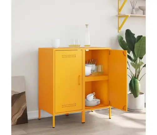 Šoninės Spintelės, 2Vnt., Garstyčių, 36X39X79cm Plienas