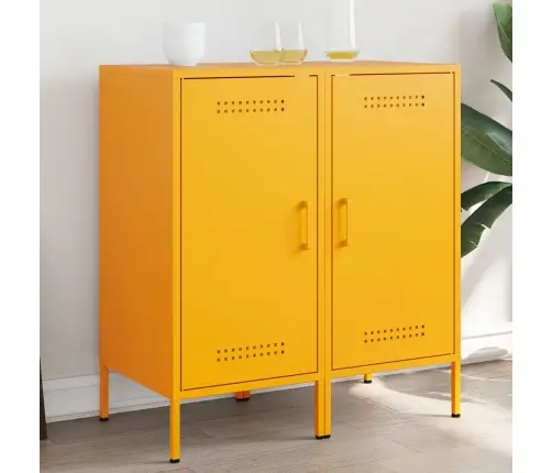 Šoninės Spintelės, 2Vnt., Garstyčių, 36X39X79cm Plienas