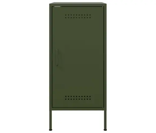 Kumode, Olīvu Zaļa, 36X39X79 Cm, Tērauds Vidaxl