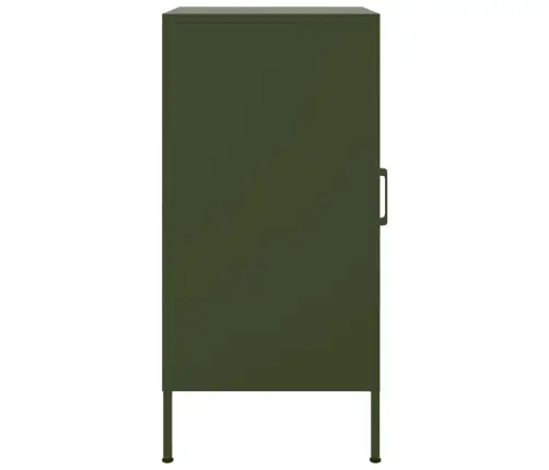 Kumode, Olīvu Zaļa, 36X39X79 Cm, Tērauds Vidaxl