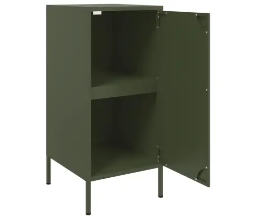 Kumode, Olīvu Zaļa, 36X39X79 Cm, Tērauds Vidaxl