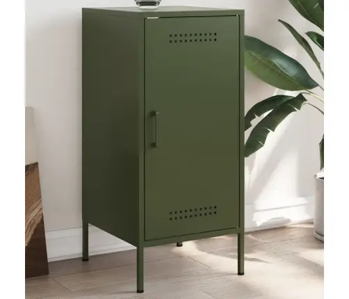 Kumode, Olīvu Zaļa, 36X39X79 Cm, Tērauds Vidaxl