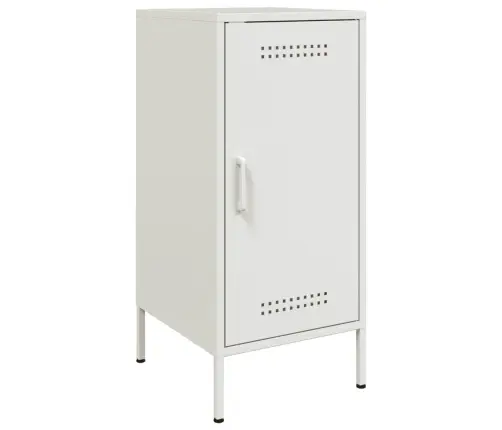 Kumode, Balta, 36X39X79 Cm, Tērauds Vidaxl