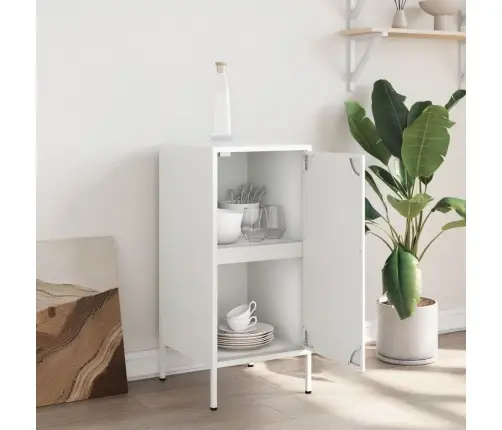 Kumode, Balta, 36X39X79 Cm, Tērauds Vidaxl