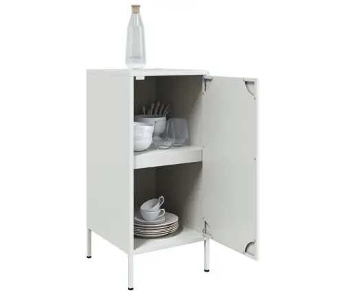 Kumode, Balta, 36X39X79 Cm, Tērauds Vidaxl