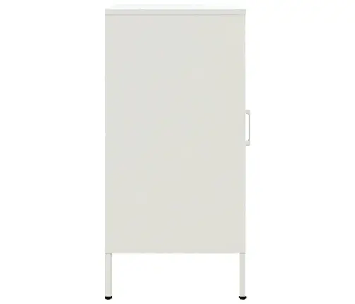 Kumode, Balta, 36X39X79 Cm, Tērauds Vidaxl