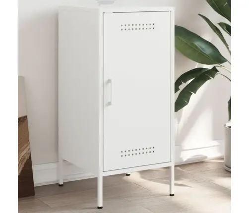 Kumode, Balta, 36X39X79 Cm, Tērauds Vidaxl