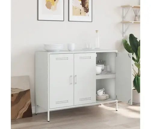 Šoninė Spintelė, Baltos Spalvos, 100,5X39X79cm Plienas