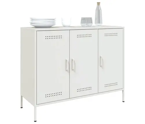 Šoninė Spintelė, Baltos Spalvos, 100,5X39X79cm Plienas