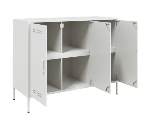 Šoninė Spintelė, Baltos Spalvos, 100,5X39X79cm Plienas