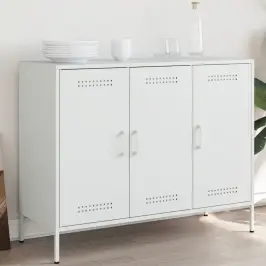 Kumode, Balta, 100,5X39X79 Cm, Tērauds Vidaxl