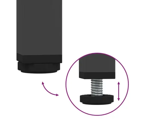 Kavos Staliukas, Juodos Spalvos, 68X50X50,5cm Plienas