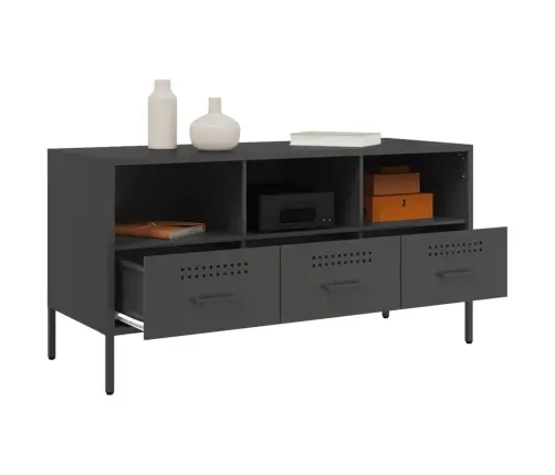 Tv Skapītis, 100,5X39X50,5 Cm, Tērauds, Melns Vidaxl