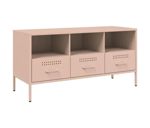 Tv Skapītis, 100,5X39X50,5 Cm, Tērauds, Rozā Vidaxl