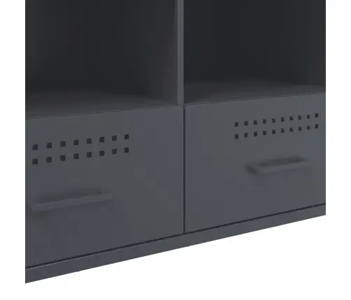 Tv Skapītis, 100,5X39X50,5 Cm, Tērauds, Antracītpelēks Vidaxl