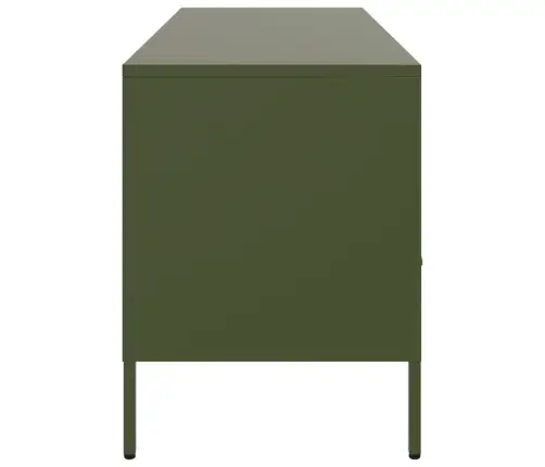 Tv Skapītis, 100,5X39X50,5 Cm, Tērauds, Olīvu Zaļš Vidaxl