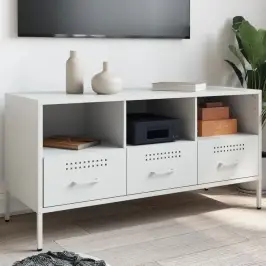 Tv Skapītis, 100,5X39X50,5 Cm, Tērauds, Balts Vidaxl