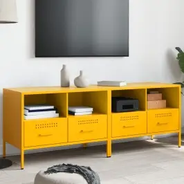 Tv Skapīši, 2 Gab., 68X39X50,5 Cm, Tērauds, Sinepju Dzelteni Vidaxl