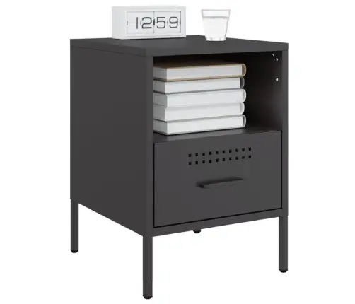 Naktsskapīši 2 Gab. Melns 36X39X50,5 Cm Tērauds Vidaxl