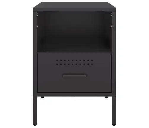 Naktsskapīši 2 Gab. Melns 36X39X50,5 Cm Tērauds Vidaxl
