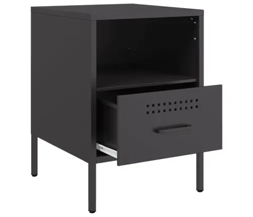 Naktsskapīši 2 Gab. Melns 36X39X50,5 Cm Tērauds Vidaxl