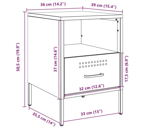 Öökapp, Antratsiithall, 36 X 39 X 50,5 cm Teras