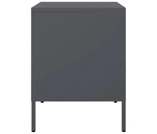Naktsskapīši, 2 Gab., Antracītpelēki, 36X39X50,5 Cm, Tērauds Vidaxl