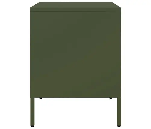 Naktsskapīši, 2 Gab., Olīvu Zaļi, 36X39X50,5 Cm, Tērauds Vidaxl