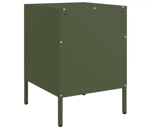 Naktsskapīši, 2 Gab., Olīvu Zaļi, 36X39X50,5 Cm, Tērauds Vidaxl