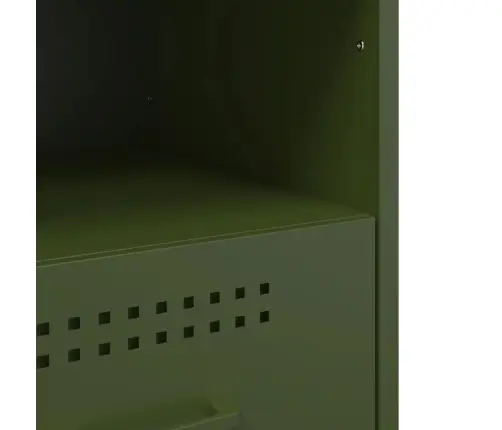 Naktsskapīši, 2 Gab., Olīvu Zaļi, 36X39X50,5 Cm, Tērauds Vidaxl