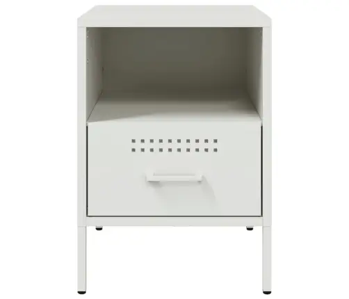 Naktsskapītis,Balts, 36X39X50,5 Cm, Tērauds Vidaxl