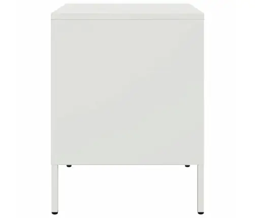 Naktsskapītis,Balts, 36X39X50,5 Cm, Tērauds Vidaxl