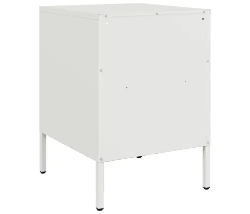 Naktsskapītis,Balts, 36X39X50,5 Cm, Tērauds Vidaxl