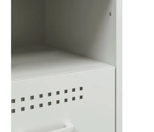 Naktsskapītis,Balts, 36X39X50,5 Cm, Tērauds Vidaxl