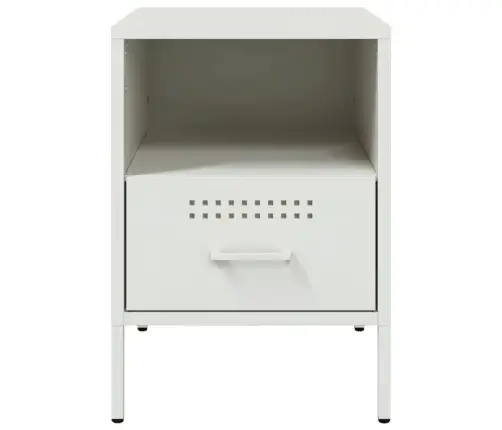 Naktinės Spintelės, 2Vnt., Baltos, 36X39X50,5cm Plienas