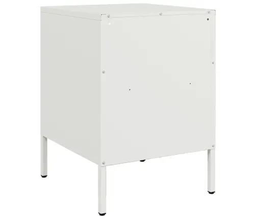 Naktinės Spintelės, 2Vnt., Baltos, 36X39X50,5cm Plienas