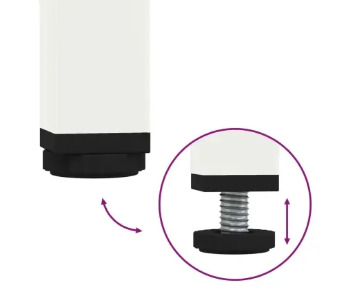 Naktinės Spintelės, 2Vnt., Baltos, 36X39X50,5cm Plienas