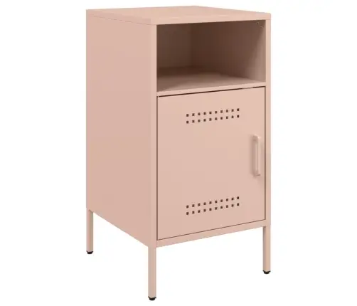 Naktinės Spintelės, 2Vnt., Rožinės Spalvos, 36X39X68cm Plienas
