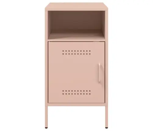 Naktinės Spintelės, 2Vnt., Rožinės Spalvos, 36X39X68cm Plienas
