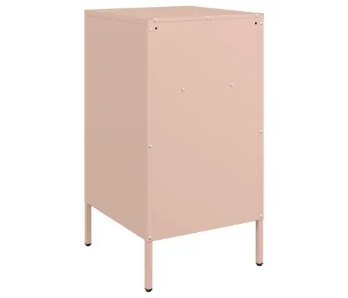 Naktinės Spintelės, 2Vnt., Rožinės Spalvos, 36X39X68cm Plienas