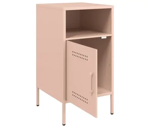 Naktinės Spintelės, 2Vnt., Rožinės Spalvos, 36X39X68cm Plienas
