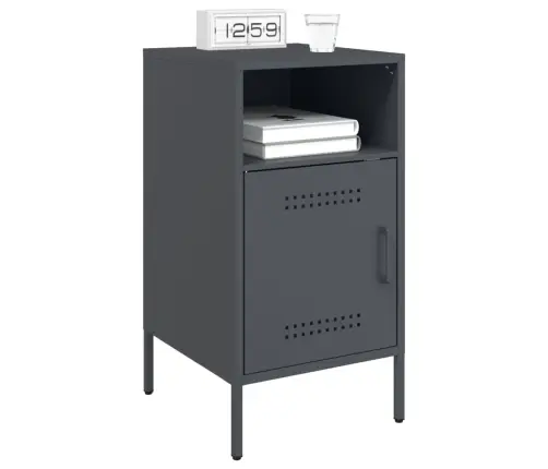 Naktinė Spintelė, Antracito Spalvos, 36X39X68cm Plienas
