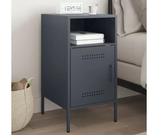 Naktinė Spintelė, Antracito Spalvos, 36X39X68cm Plienas