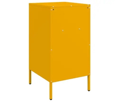 Naktsskapītis, 36X39X68 Cm, Tērauds, Sinepju Dzeltens Vidaxl Naktsskapītis, 36X39X68 Cm, Tērauds, Sinepju Dzeltens Vidaxl