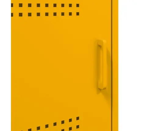 Naktsskapīši, 2 Gab., Sinepju Dzelteni, 36X39X68 Cm, Tērauds Vidaxl