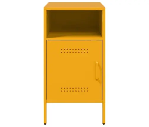 Naktsskapīši, 2 Gab., Sinepju Dzelteni, 36X39X68 Cm, Tērauds Vidaxl