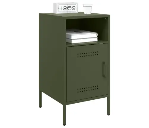 Naktsskapīši, 2 Gab., Olīvu Zaļi, 36X39X68 Cm, Tērauds Vidaxl