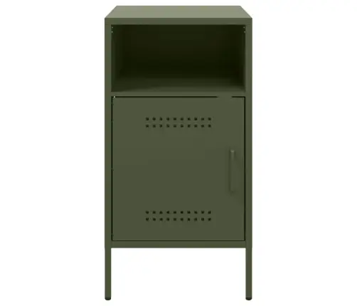 Naktsskapīši, 2 Gab., Olīvu Zaļi, 36X39X68 Cm, Tērauds Vidaxl