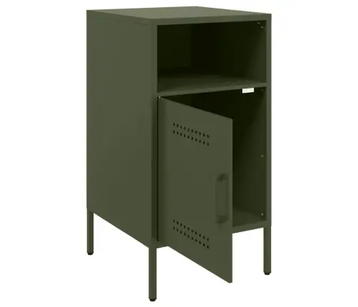 Naktsskapīši, 2 Gab., Olīvu Zaļi, 36X39X68 Cm, Tērauds Vidaxl