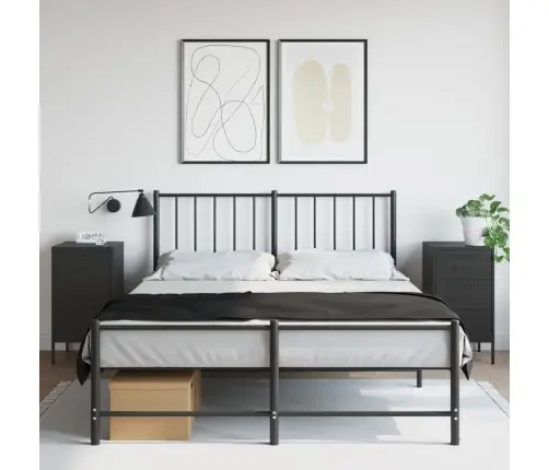 Naktinės Spintelės, 2Vnt., Juodos Spalvos, 36X39X68cm Plienas Naktinės Spintelės, 2Vnt., Juodos Spalvos, 36X39X68cm Plienas